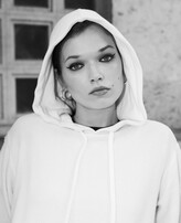 Thumbnail for your product : The Kooples Fleece white sweatshirt with lace strips