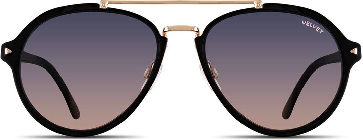 Velvet Eyewear Aviator Sunglass Style - Jesse - Black