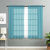 Thumbnail for your product : Kate Aurora 2 Pack Basic Home Rod Pocket Sheer Voile Window Curtains