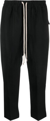 Rick Owens Contrasting-Drawstring Cropped Trousers