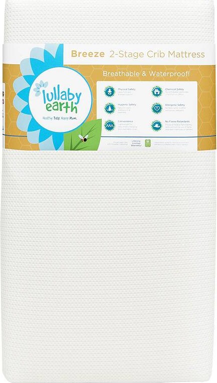 Lullaby Earth Breathable Breeze Waterproof 2-Stage Crib Mattress