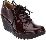 Thumbnail for your product : Fly London Leather Lace-up Wedge Shoes - Yumi