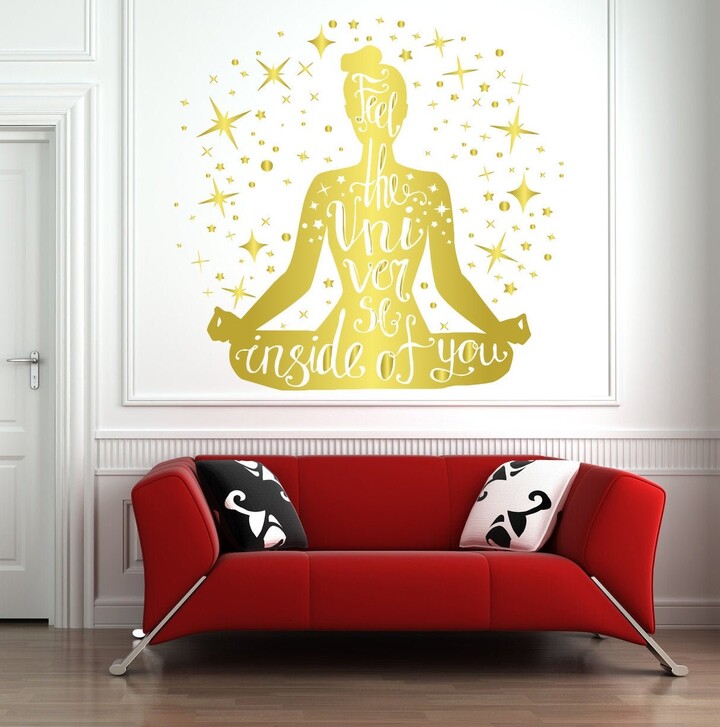 Yoga Wall Decal | Pose Lotus Mandala Decor Buddha Studio Y45