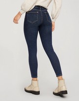 Thumbnail for your product : Miss Selfridge Lizzie Short high waist authentic ripped skinny jean in dark blue