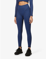 Thumbnail for your product : Adam Selman Sport French Cut graphic-pattern high-rise stretch-jersey leggings