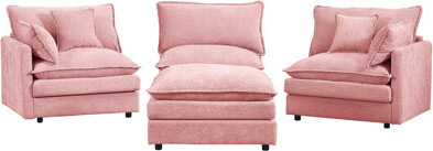 Latitude Run Comfortable Modular Chenille L-shaped Sofa For Living Room Use