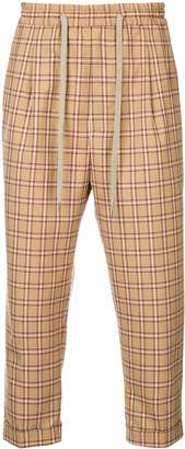 Monkey Time Checked Drawstring Trousers