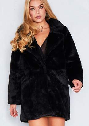 Missy Empire Missyempire Lois Black Faux Fur Coat
