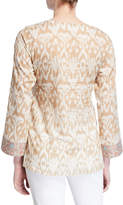Thumbnail for your product : Bella Tu Ikat Tie-Neck Embellished Front Tunic