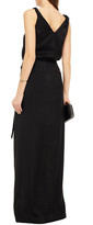 Thumbnail for your product : Brunello Cucinelli Bead-embellished Gathered Satin-twill Maxi Dress