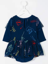 Thumbnail for your product : Stella McCartney Kids long-sleeved embroidered dress