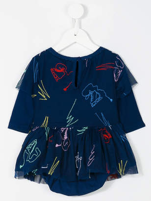 Stella McCartney Kids long-sleeved embroidered dress