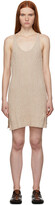 Thumbnail for your product : Marques Almeida Beige Knit V-Neck Short Dress