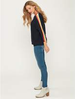 Thumbnail for your product : M&Co Rainbow stripe sleeve jumper