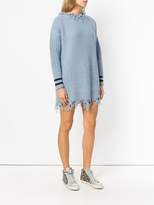 Thumbnail for your product : Pinko frayed hem knitted dress