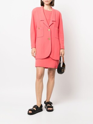 Chanel Pre Owned 1980s CC-button dress and blazer set
