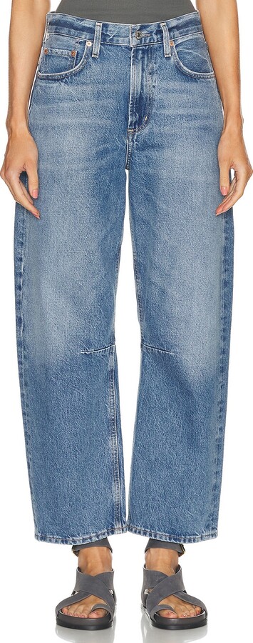 Citizens of Humanity Miro Relaxed Wide Leg Jeans in Denim-Medium