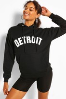Thumbnail for your product : boohoo Detroit Applique Oversized Hoody