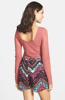 Thumbnail for your product : Lily White Print Shorts (Juniors)