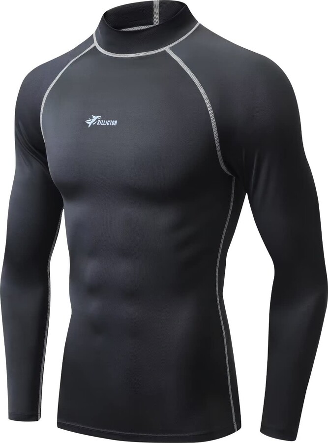Sillictor Sillitor Mens Rash Vest Long Sleeve UV Sun Protection Hign