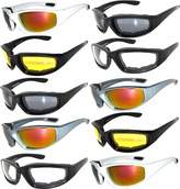 Thumbnail for your product : OWL 3 Pairs Black Motorcycle Padded Foam Glasses Clear Lens for Outdoor Activity Sport