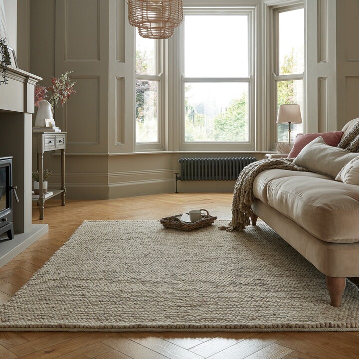 Dunelm Pebble Wool Rug Beige ShopStyle