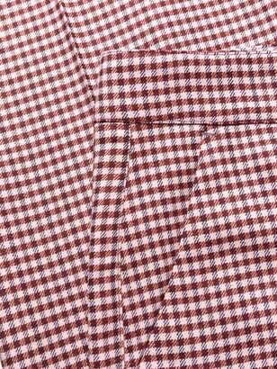 P.A.R.O.S.H. Lioned gingham flared trousers