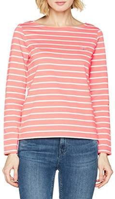 Gant Women's Breton Boatneck Sweater Regular Fit Striped Boat Neck Long Sleeve Sweatshirt,(Manufacturer Size: S)