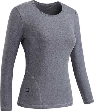 Uniqueunsame Womens Heated Vest Thermal Underwear Top Pullover