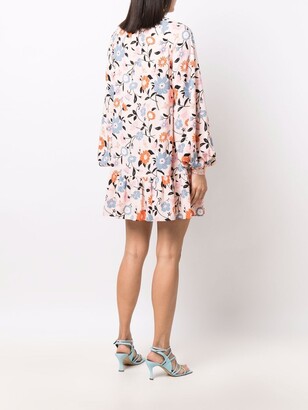 Kate Spade Floral-Print Long-Sleeve Dress