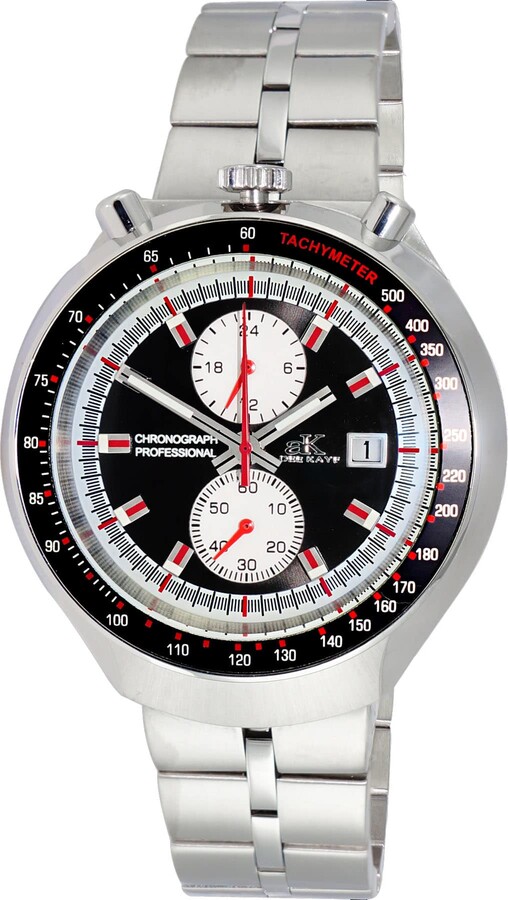 Adee Kaye Men's Muscle Black Dial Watch