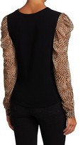 Thumbnail for your product : Generation Love Quinn Cheetah Sleeve Top