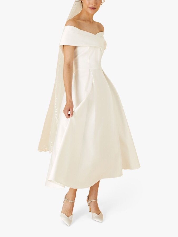 bardot short wedding dress Big sale ...