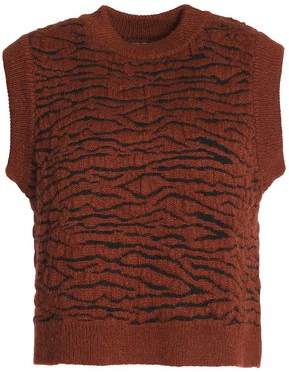 Ganni Richmont Brushed Jacquard-Knit Sweater