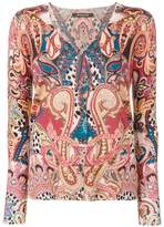 Thumbnail for your product : Roberto Cavalli paisley buttoned cardigan