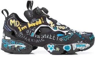 Vetements x Reebok Instapump Fury graffiti sneakers - ShopStyle