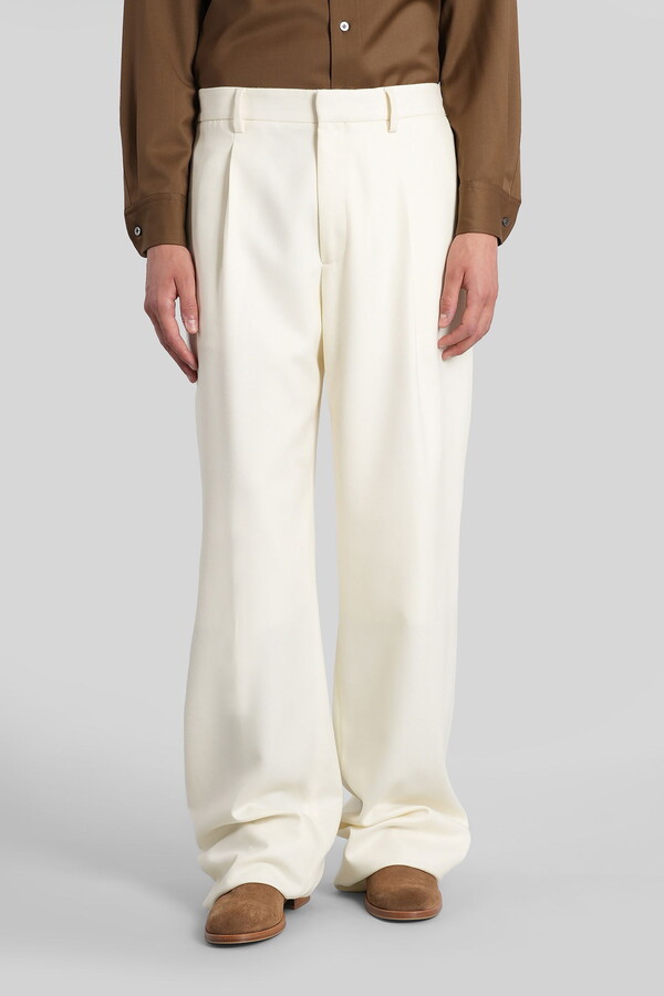 Pants In Beige Wool