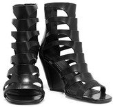 Thumbnail for your product : Rick Owens Nautilus Leather Wedge Sandals