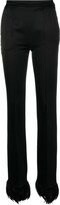 Feather-Trim Skinny Trousers 