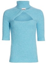 Thumbnail for your product : Ganni Alpaca & Merino Wool Knit Twist Turtleneck Sweater