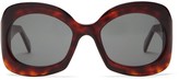 Thumbnail for your product : Celine Round Tortoiseshell-effect Acetate Sunglasses - Tortoiseshell