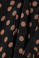 Thumbnail for your product : De La Vali Oswalda Ruffled Polka-dot Chiffon Wrap Maxi Dress