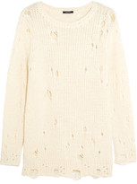 Thumbnail for your product : R 13 Distressed Knitted Sweater