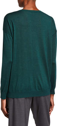 Brunello Cucinelli Cashmere-Silk Monili-Stripe Sweater