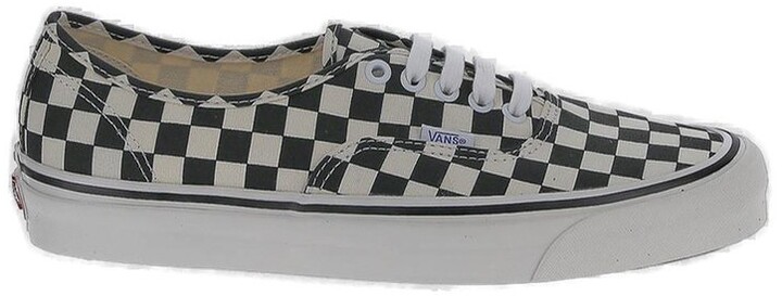 blue checkered vans womens