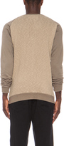 Thumbnail for your product : Robert Geller Texture Combo Cotton Sweatshirt in Khaki