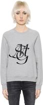 Thumbnail for your product : MSGM Embroidery Logo Cotton Jersey Sweatshirt