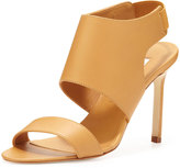 Thumbnail for your product : Manolo Blahnik Open-Toe Elastic Slingback Sandal, Beige