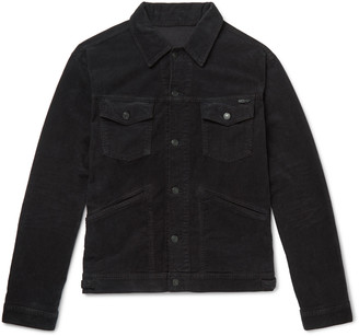 Tom Ford Slim-Fit Washed Cotton-Blend Corduroy Trucker Jacket