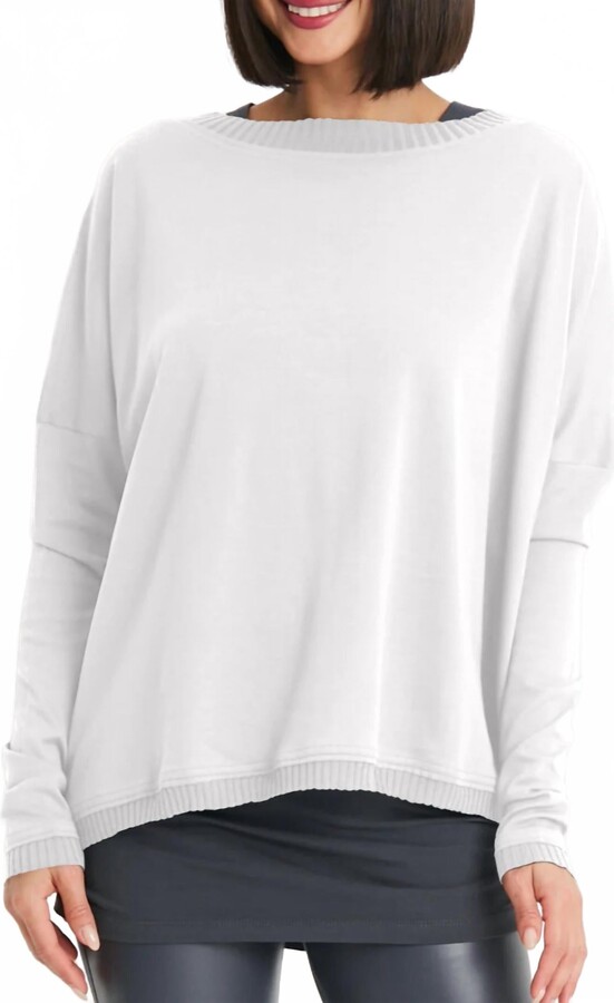 PLANET by Lauren G. Off Shoulder Top In White